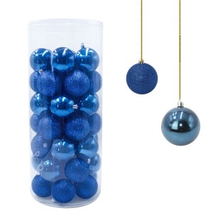 Pack 48 Sfere 7 cm Natalizie 389098  Palle Natale Blu 7cm...