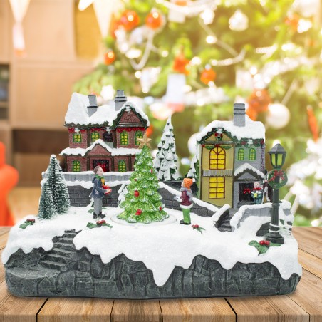 Villaggio Natalizio 361033 Giostra di Natale Luci Suoni e Movimento 29x18x19 cm