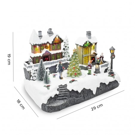 Villaggio Natalizio 361033 Giostra di Natale Luci Suoni e Movimento 29x18x19 cm
