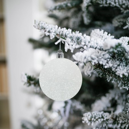 Pack 48 Sfere 7 cm Natalizie 389096 Palle Natale Bianche Decorazioni per Alberi