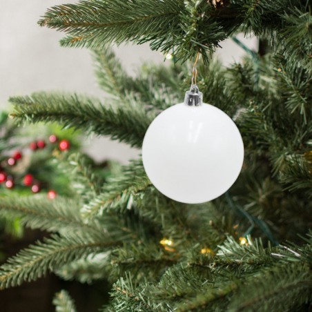 Pack 48 Sfere 7 cm Natalizie 389096 Palle Natale Bianche Decorazioni per Alberi