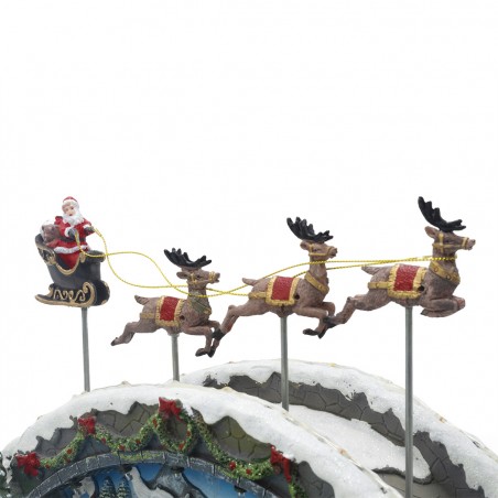 Villaggio Natalizio 997525 Scenario con musica luci e movimento 27x20x32 cm