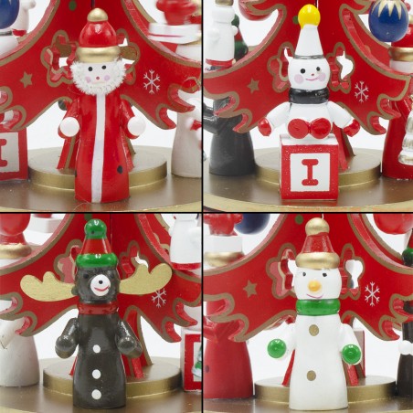 Carillon giostrina in legno 740237 Albero di Natale H22 con musica e movimento