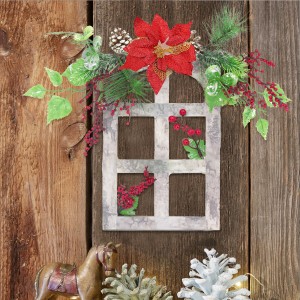 Ornamento Finestra dietroporta con fiore 868252... 2