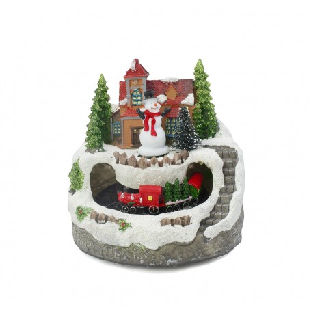 Giostrina scenario natalizio 997068 musica luci movimento trenino 13Hx12Lx11P cm