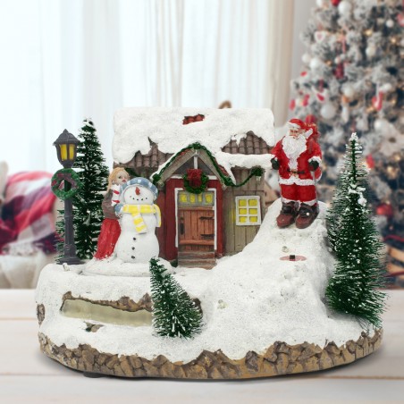 Giostrina Scenario Natalizio Innevato 996986 Musica luci Movimento 21Lx18Px16Hcm
