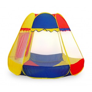 Tenda da gioco ESAGONALE per bimbi e bimbe 156x120 cm con simpatica finestra a rullo Linea Cigioki