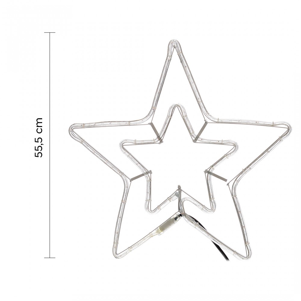 Doppia stella natalizia luminosa 757273 per...