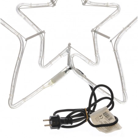 Doppia stella natalizia luminosa 757273 per esterni ip44 con led bianco caldo