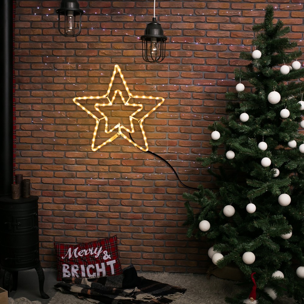 Doppia stella natalizia luminosa 757273 per...