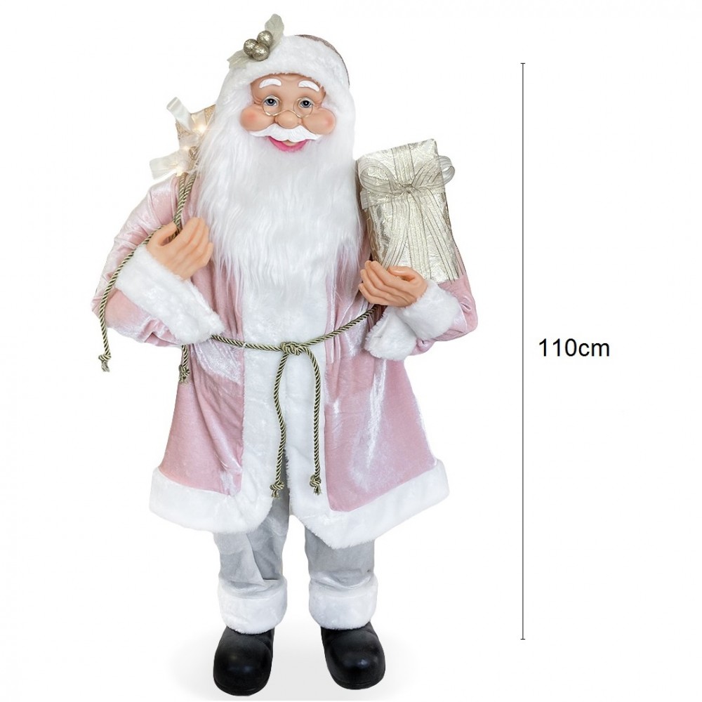 Babbo Natale Rosa 144214 Con Abito In Velluto...