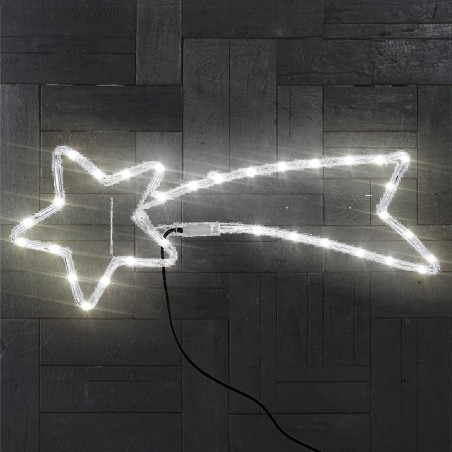 Stella cometa luminosa di Natale 297236 Led bianco freddo lampeggianti 65L cm