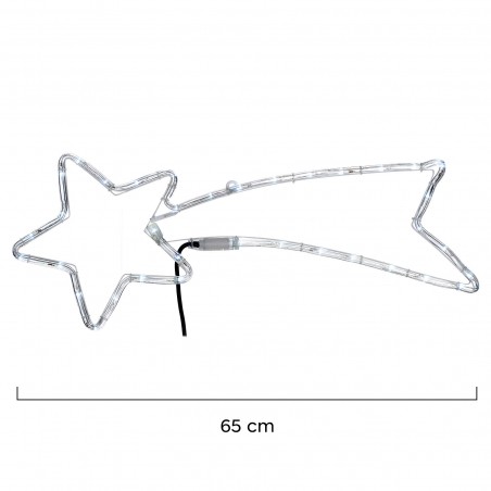 Stella cometa luminosa di Natale 297236 Led bianco freddo lampeggianti 65L cm