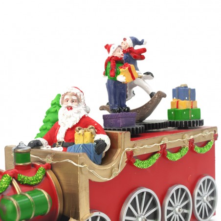 Trenino di Natale con Babbo Natale 899843 con Luci Suoni e Movimento 25x6x16 cm