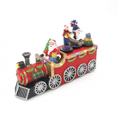 Trenino di Natale con Babbo Natale 899843 con Luci Suoni e Movimento 25x6x16 cm