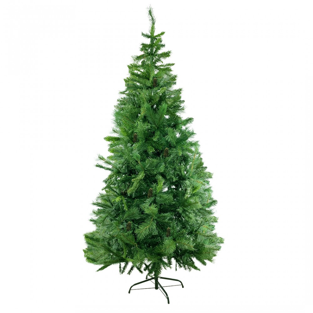 Albero Di Natale 240H Cm 164040 pigne e 900 rami pieghevoli In PVC artificiale