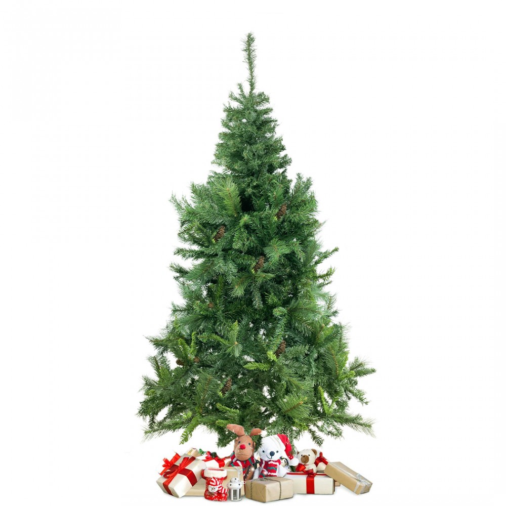 Albero di Natale 210H cm 164041 con pigne e...