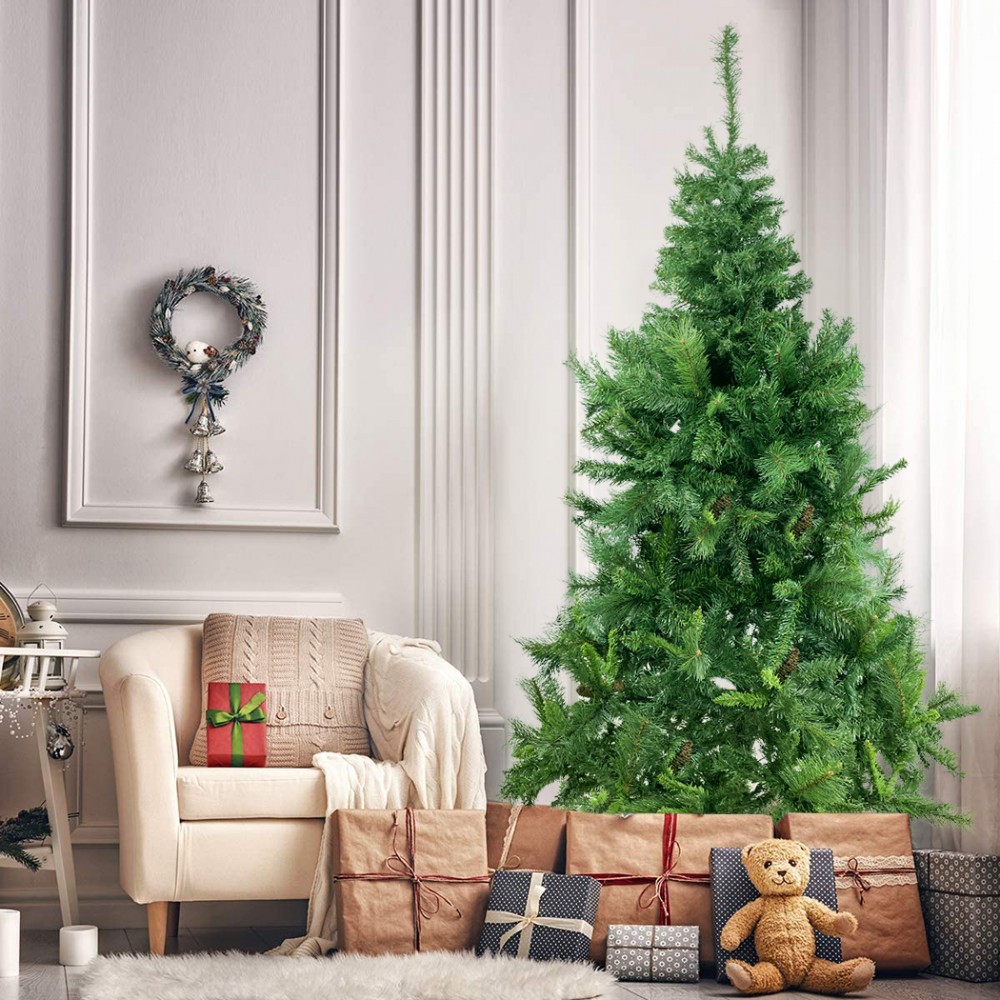 Albero di Natale 210H cm 164041 con pigne e...