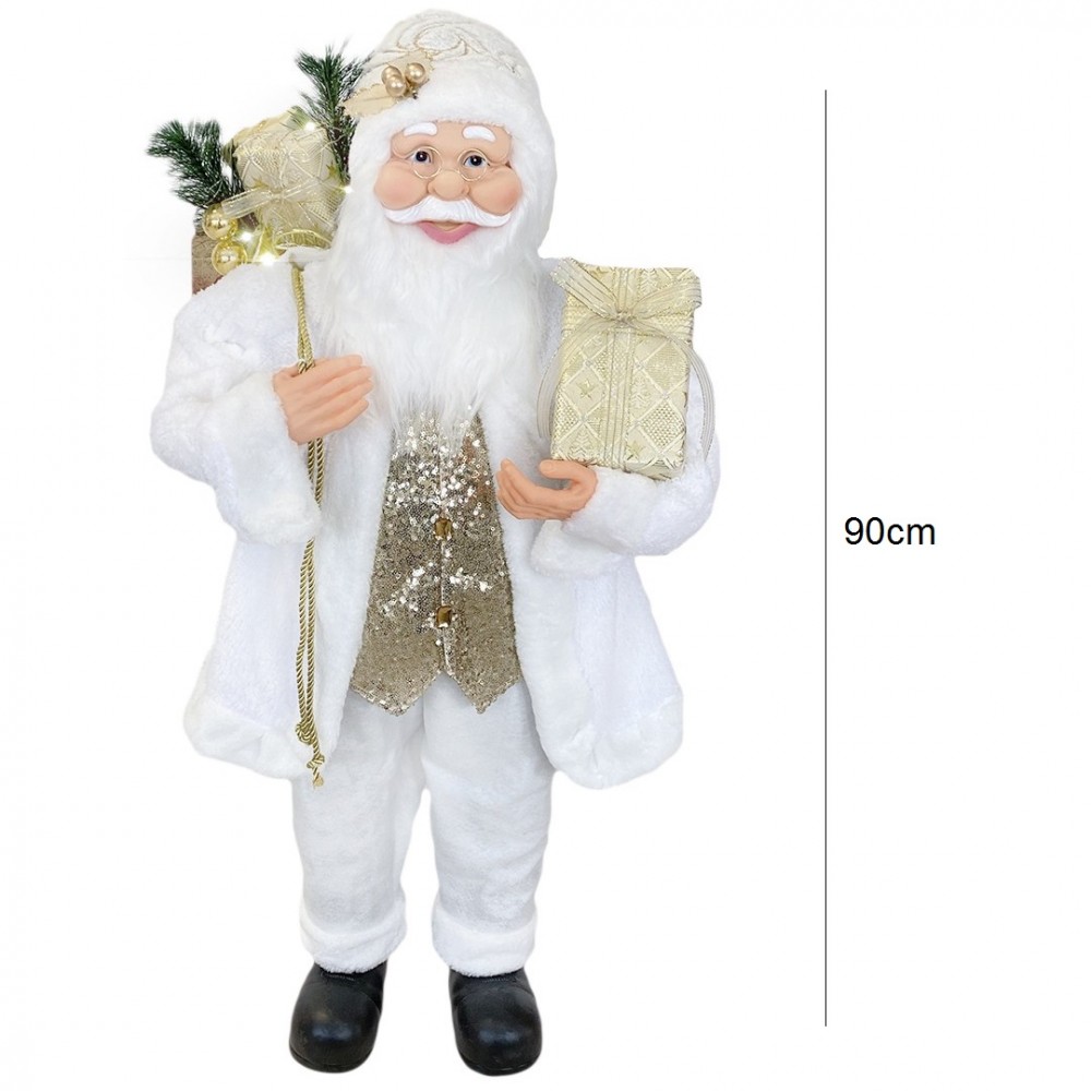 Babbo Natale Bianco e Oro 144230 Abito in...