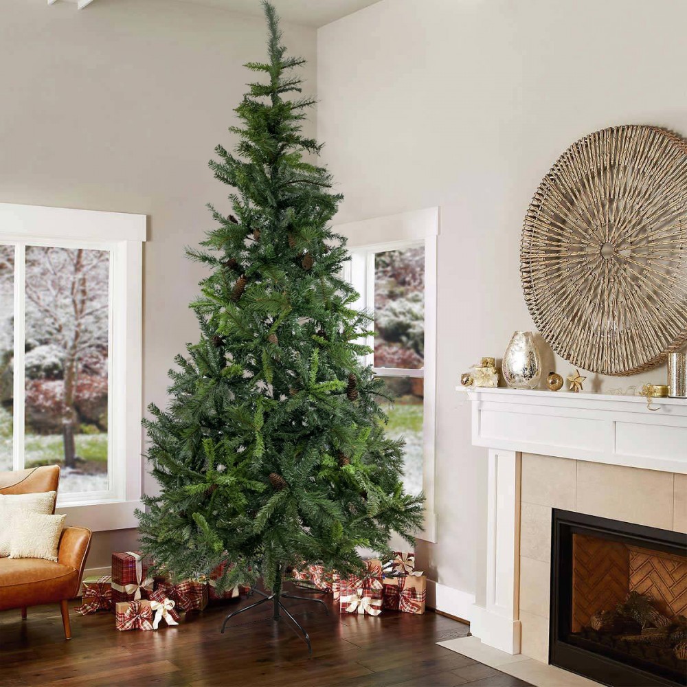 Albero di Natale 240H cm 164045 con pigne e...