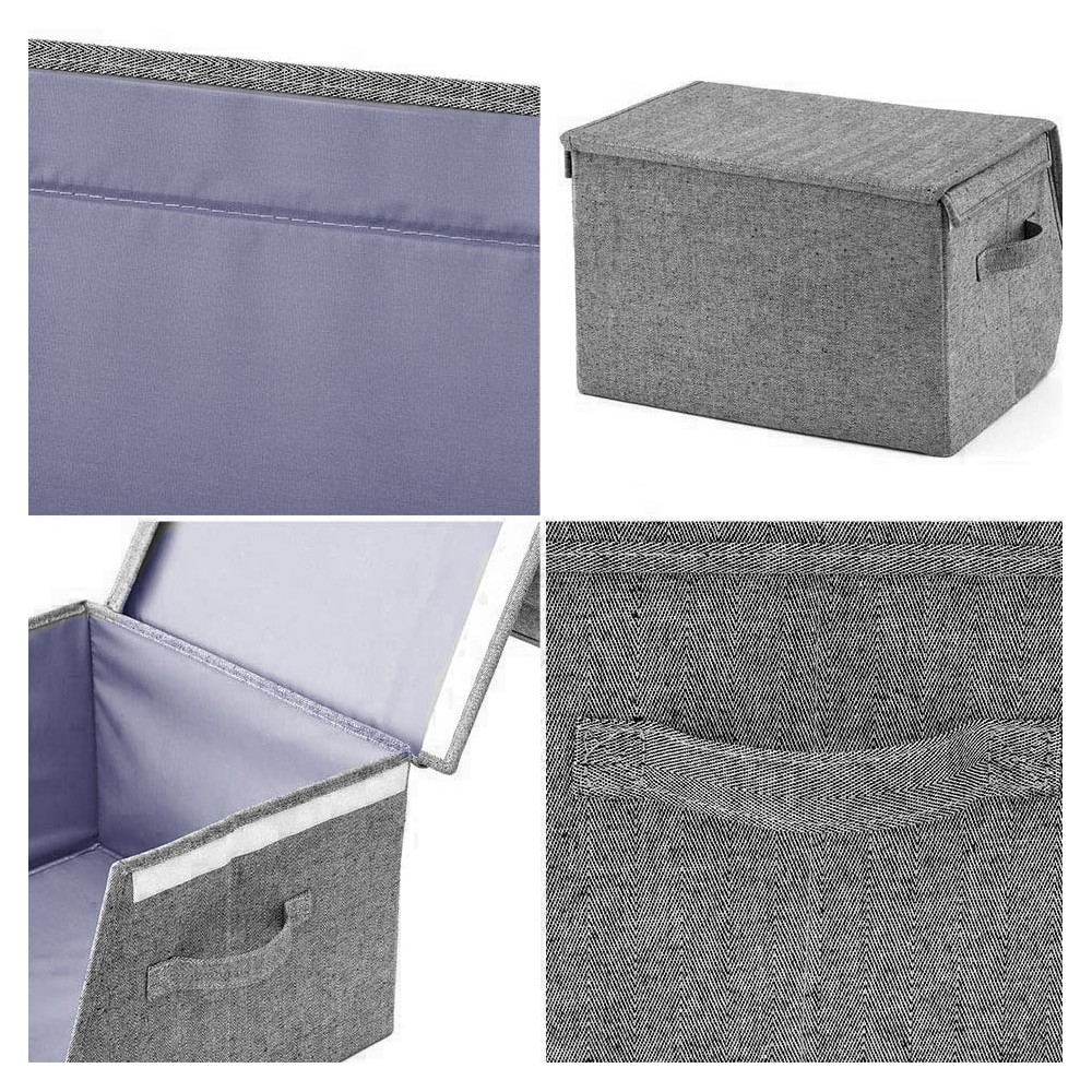 Contenitore Portaoggetti Pieghevole con Manici...