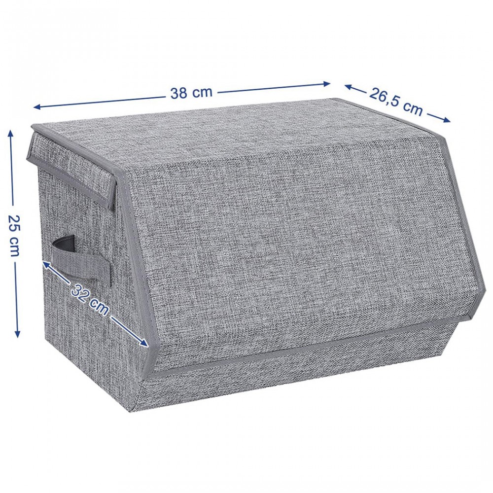 Contenitore Portaoggetti Pieghevole con Manici...