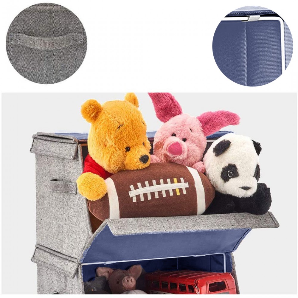 Contenitore Portaoggetti Pieghevole con Manici...