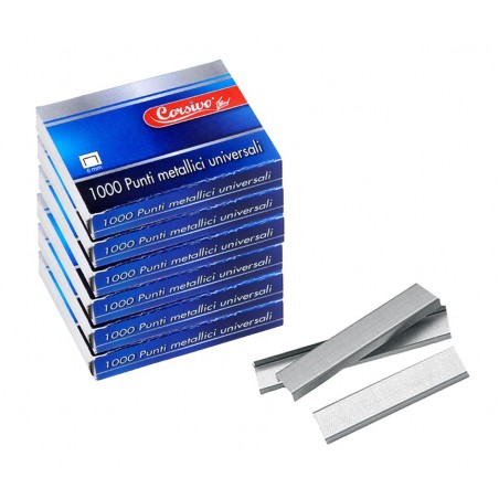 725254 Set da 8 pacchi di 1000 punti universali 6mm per spillatrice