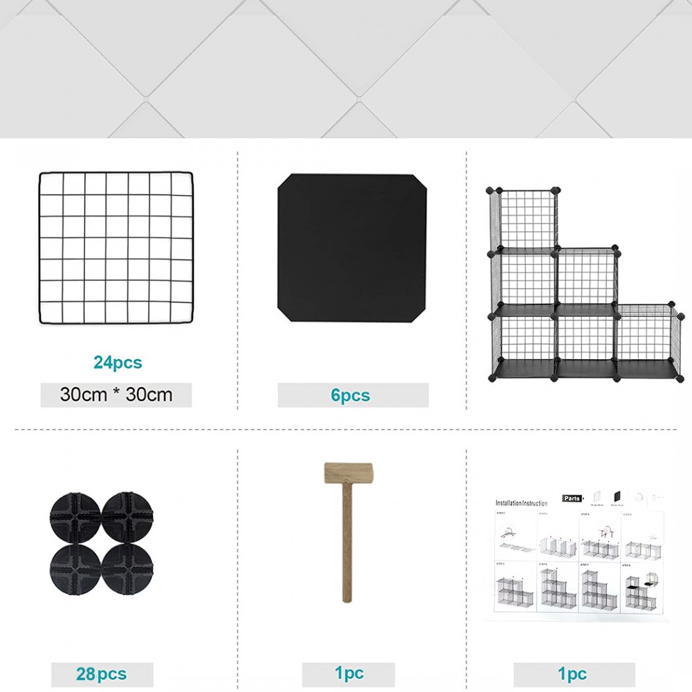 Scaffale Portaoggetti Modulare in Rete...