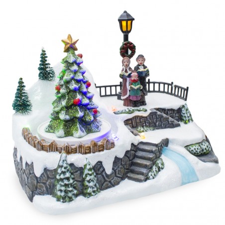 Villaggio Natalizio Scenario 361005 Illuminazione Musica E Movimento 18x13x16Cm