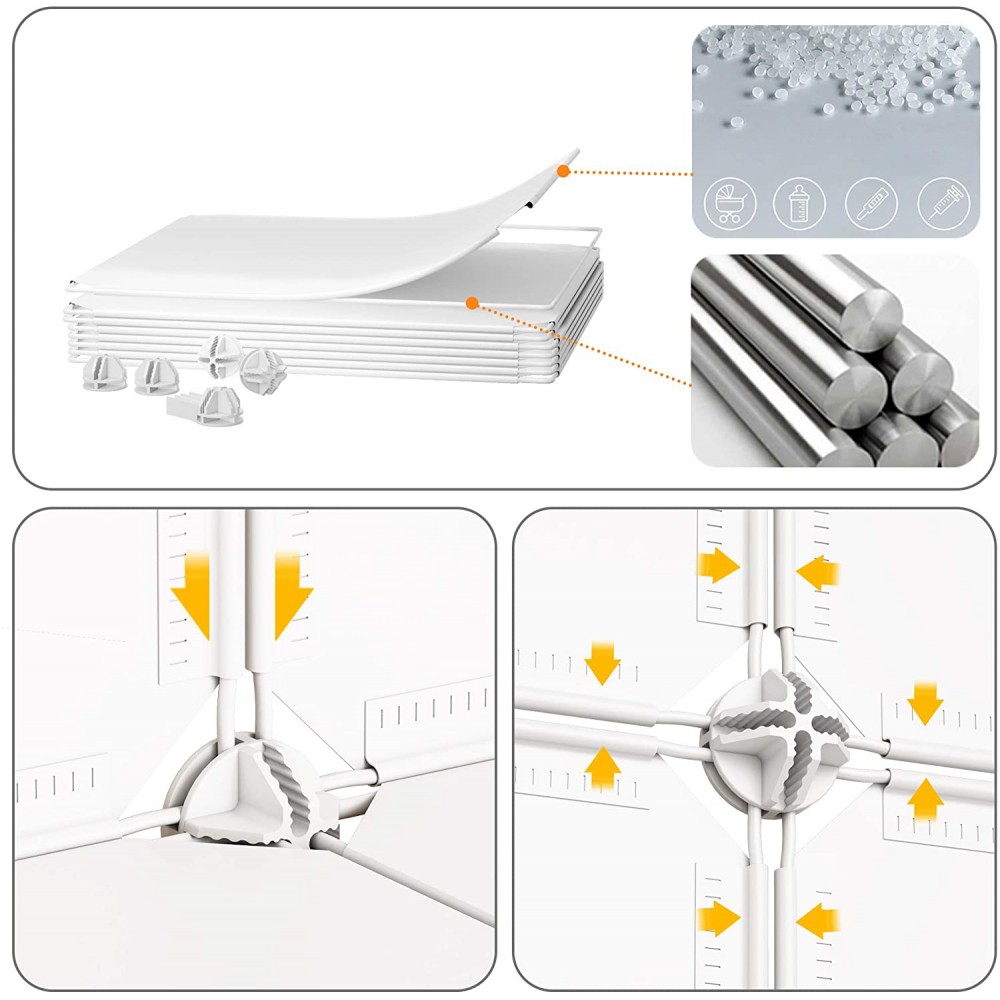 Scaffale Modulare Scarpiera in PVC Bianca...