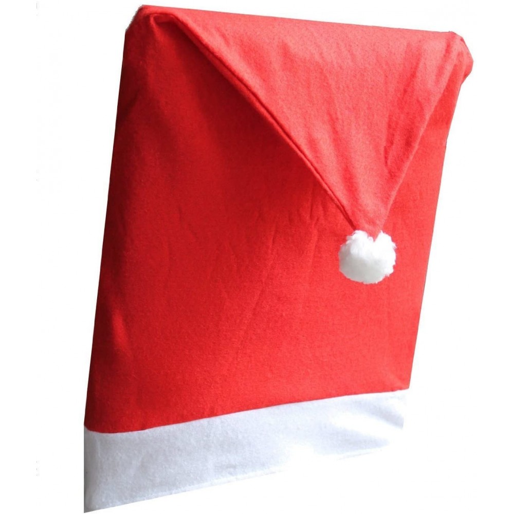 Coprisedia Natalizio Rosso a Forma di Cappello di Babbo Natale per Schienale