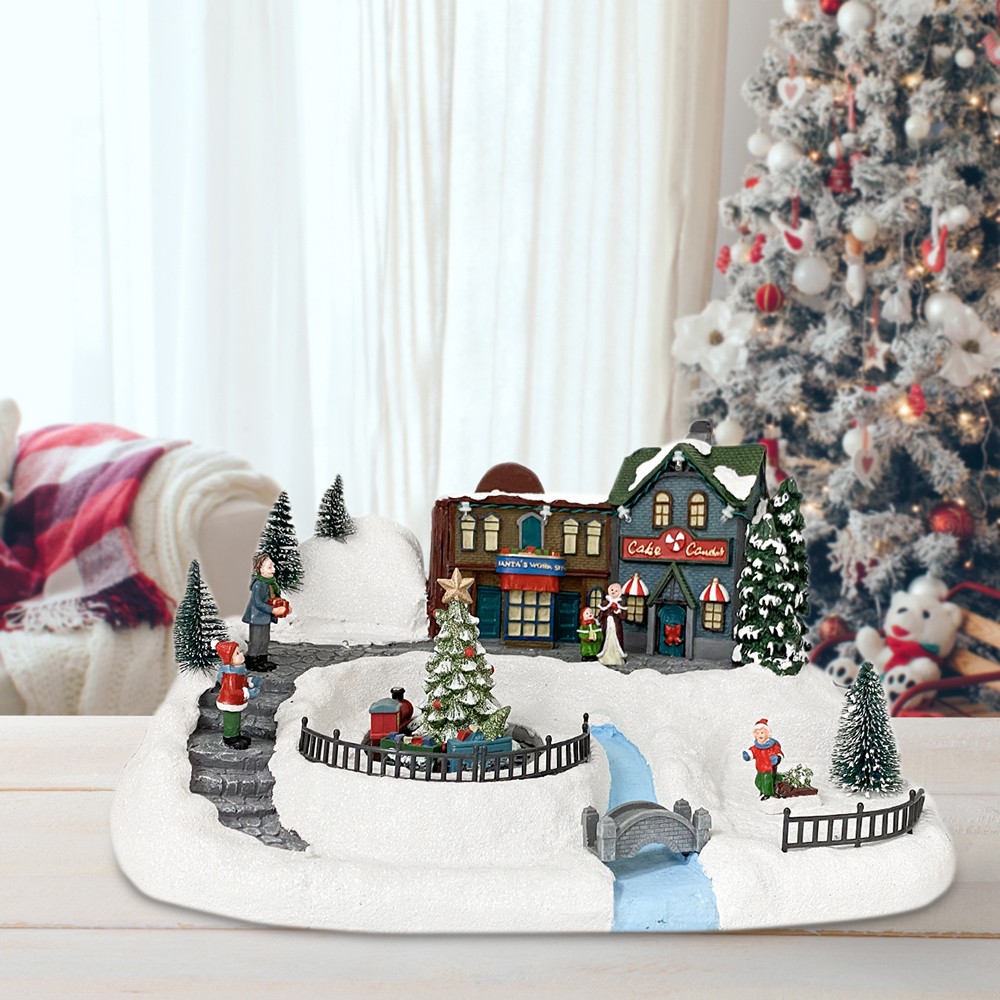 Villaggio Natalizio Innevato 361039 Giostra con...