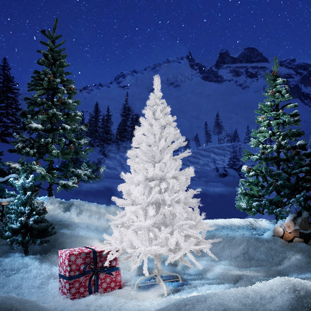 Albero di Natale Bianco 90 cm Abete Artificiale...