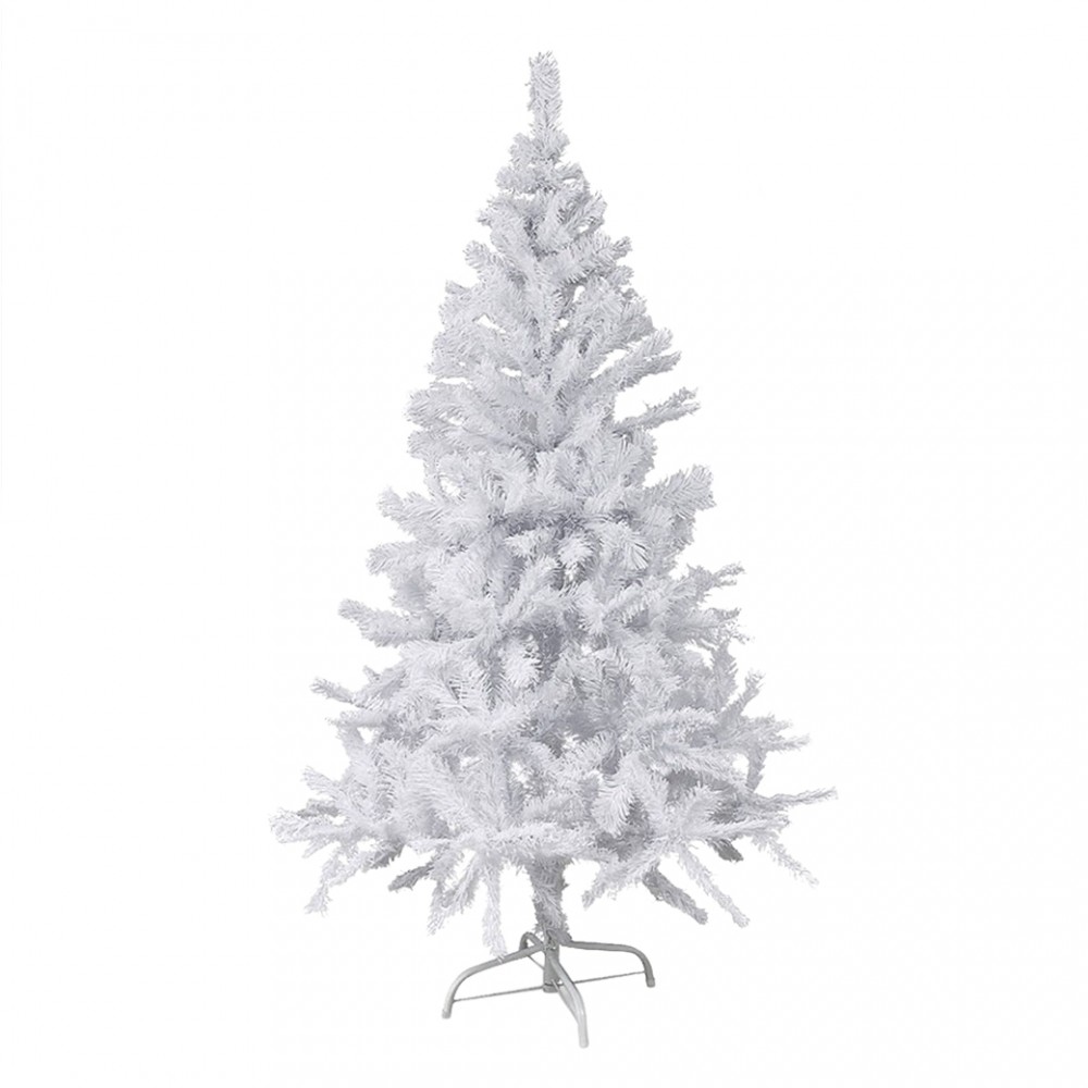 Albero di Natale Bianco 240 cm Abete Artificiale BIANCONATALE Rami Pieghevoli