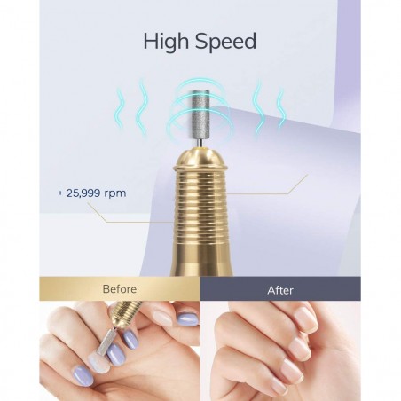 Valigetta con Fresa Professionale 26000 Giri e Kit con 12 Punte di Ricambio