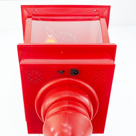 Lampione Rosso di Natale 243022 Decorazione 60H cm Plastica Suoni Luci Movimento