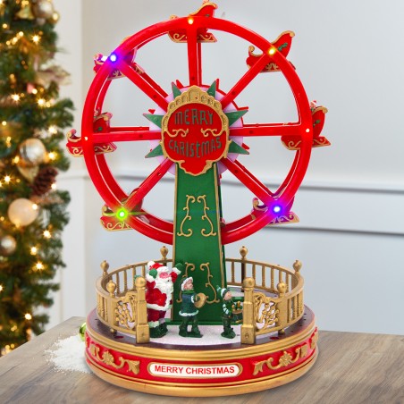 Ruota Panoramica Carillon di Natale 243018 Giostra H30 Luci Suoni e Movimento