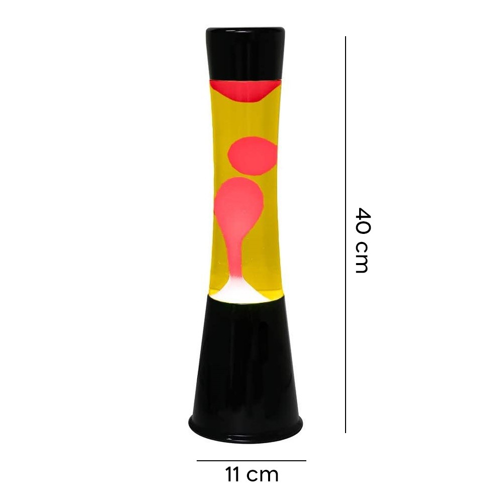 Lampada Lava Lamp 40 cm XL1759 Base Nera con...
