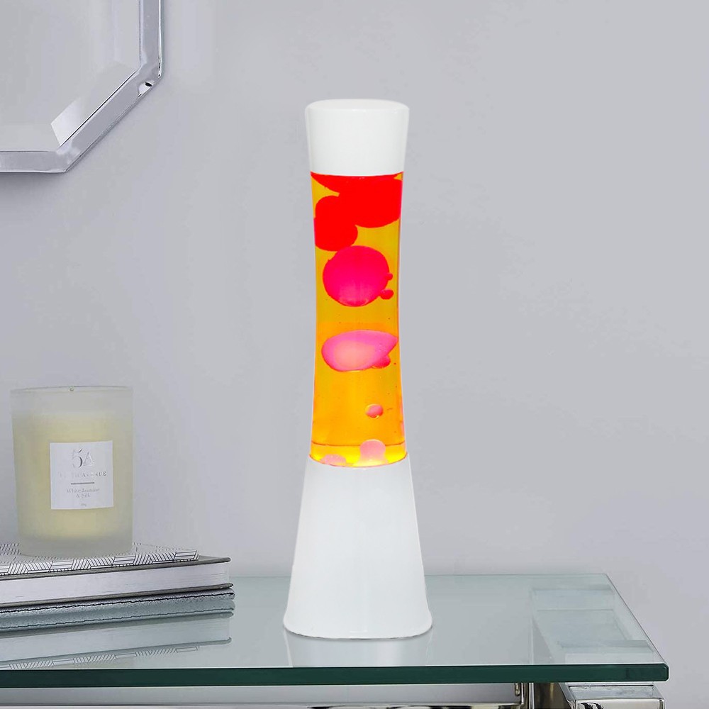 Lampada Lava Lamp 40 cm XL1757 Base Bianca...