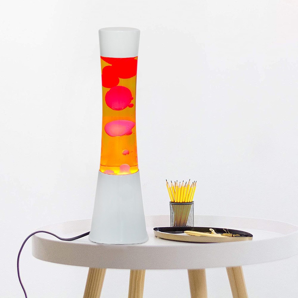Lampada Lava Lamp 40 cm XL1757 Base Bianca...