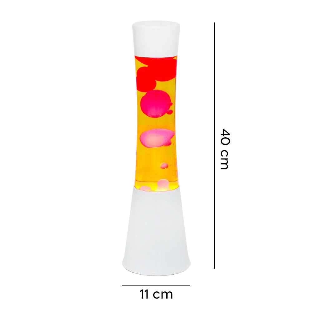 Lampada Lava Lamp 40 cm XL1757 Base Bianca...