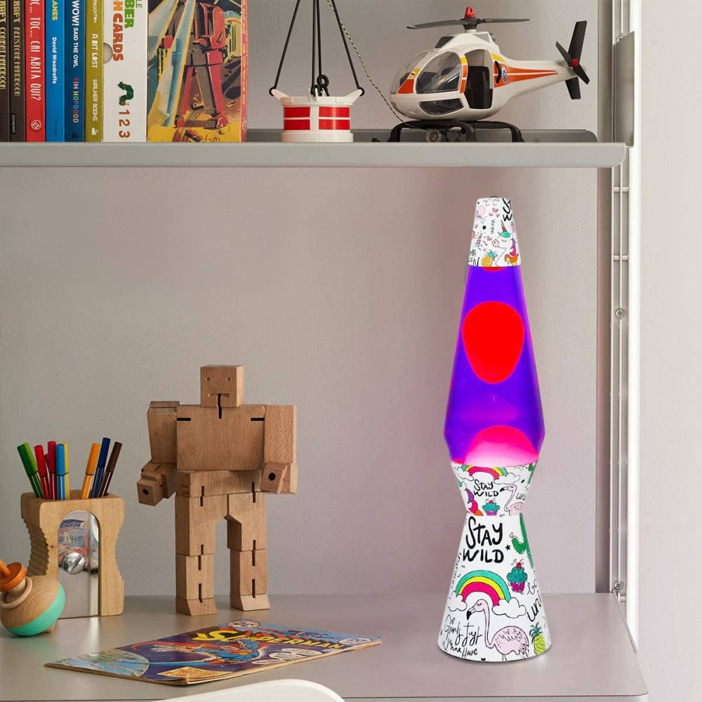 Lampada Lava Lamp 40cm XL1768 Unicorno Magma...