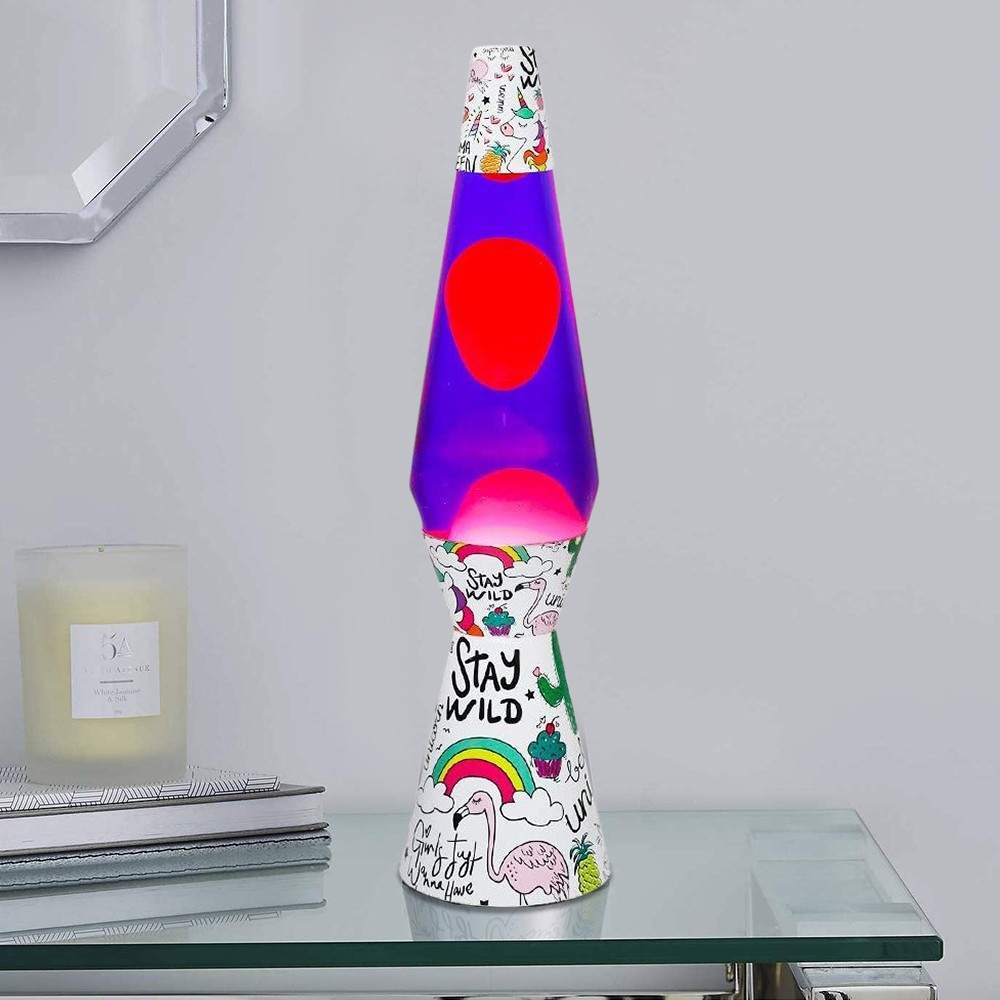 Lampada Lava Lamp 40cm XL1768 Unicorno Magma...