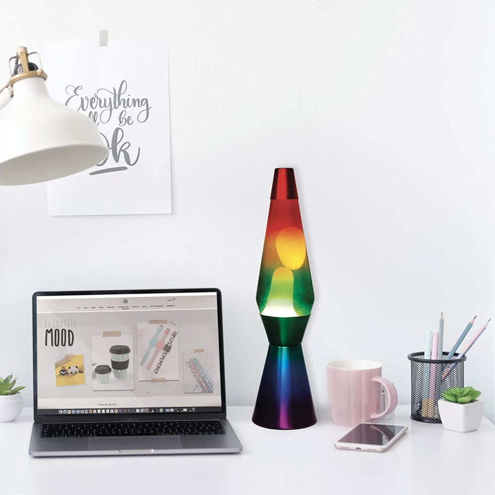 Lampada Lava Lamp 40 cm XL1767 Arcobaleno con...