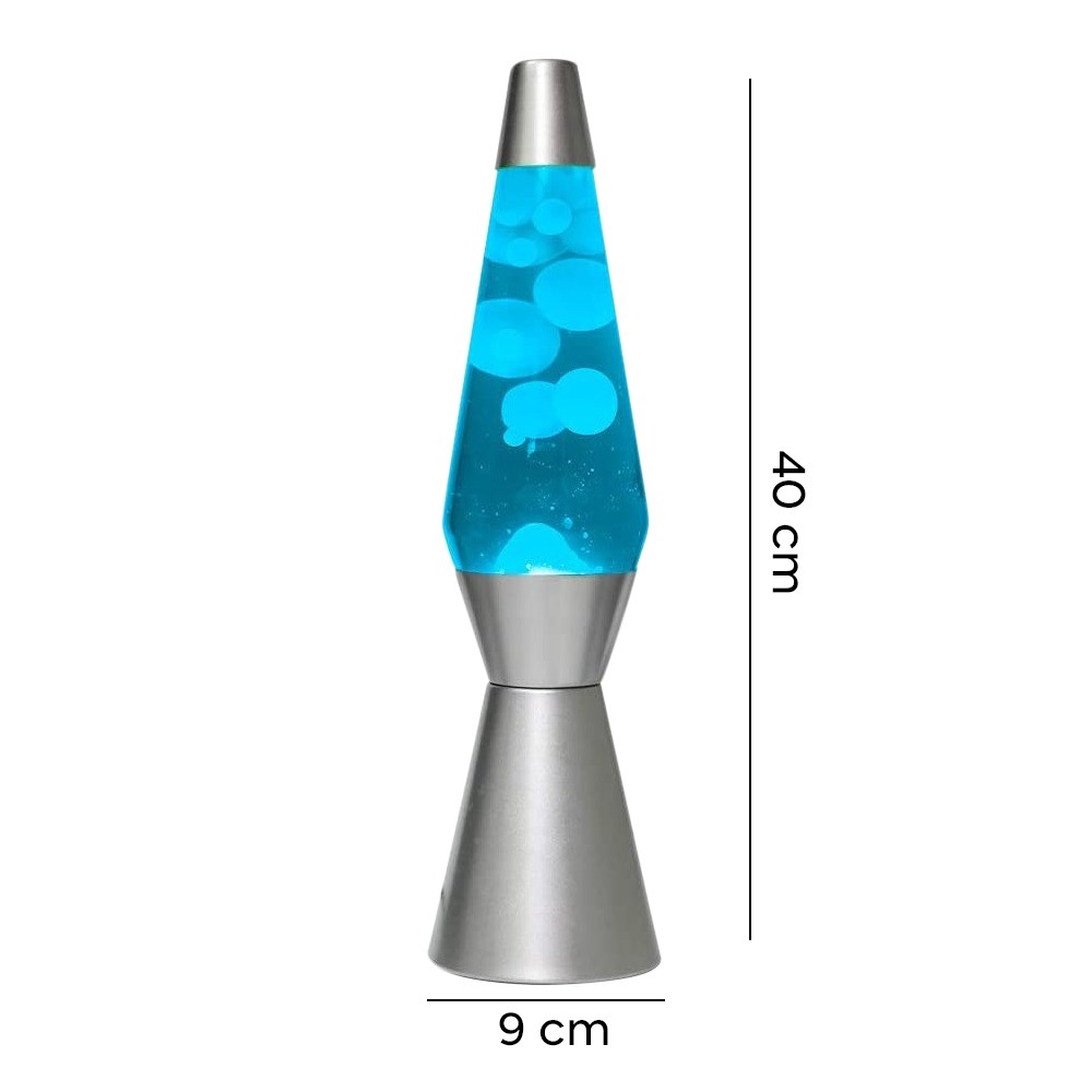 Lampada Lava Lamp 40 cm XL1764 Base Silver...