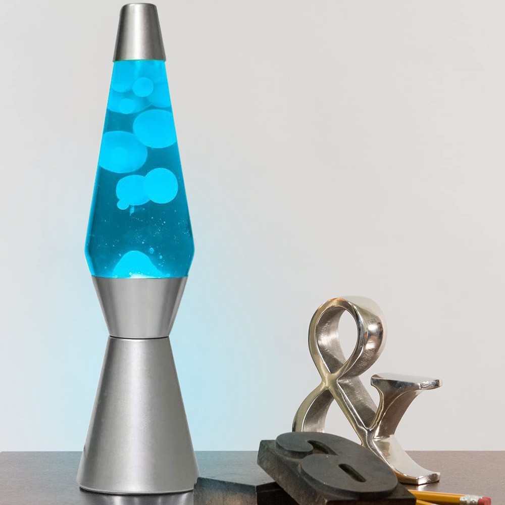 Lampada Lava Lamp 40 cm XL1764 Base Silver...