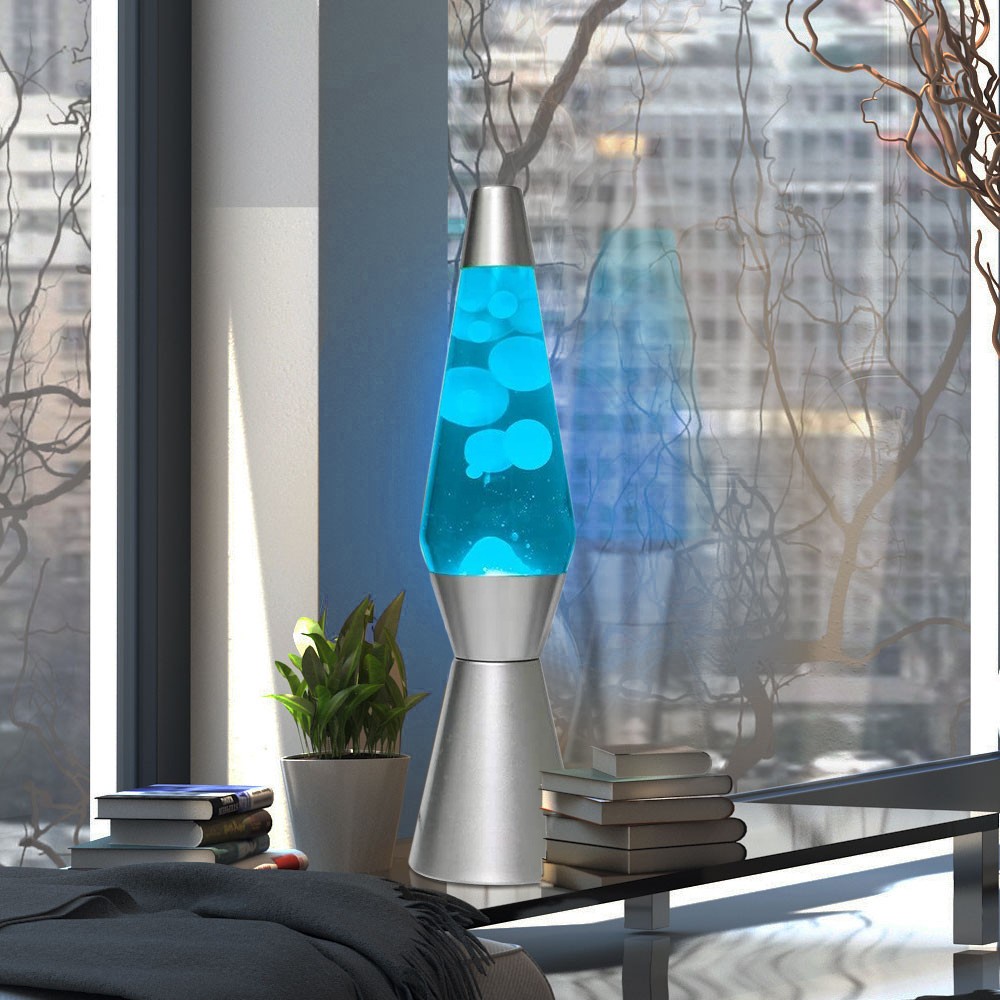 Lampada Lava Lamp 40 cm XL1764 Base Silver...