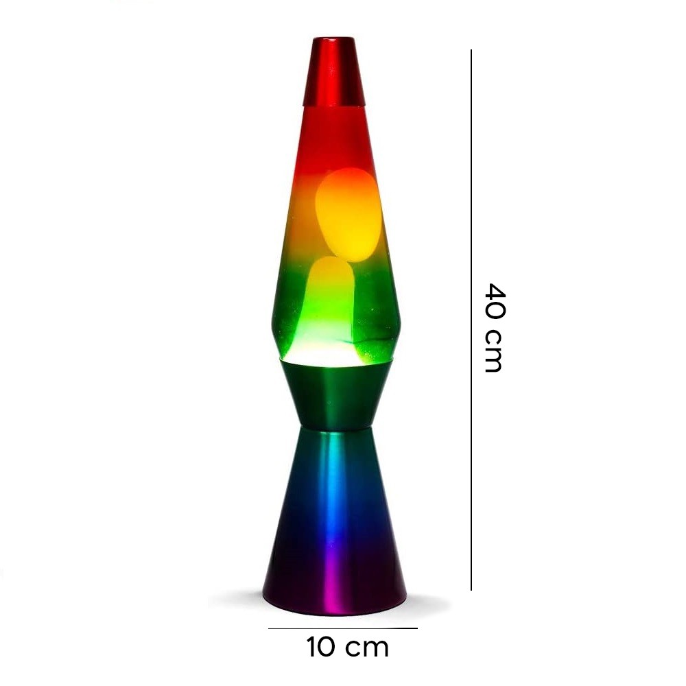 Lampada Lava Lamp 40 cm XL1767 Arcobaleno con...
