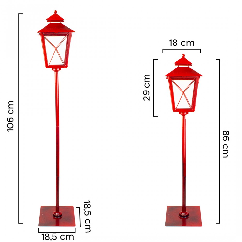 Lampione Rosso Di Natale 744013 Decorazione in...